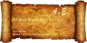 Alács Evelin névjegykártya